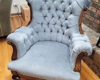 Antique tufted chair