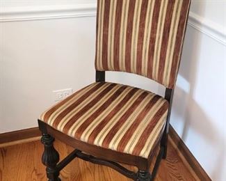 Set of four antique carved wood dining chairs