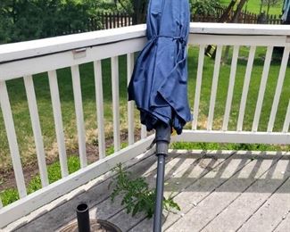 Patio umbrella. Umbrella stand