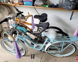 New Huffy Alpine (orange) bicycle. Huffy mountain bikes. Girls' Schwinn cruiser