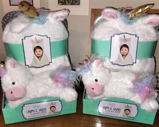 Cuddly plush hooded blankets NIB