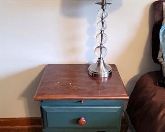 Green nightstand (pair of nightstands and matching dresser)