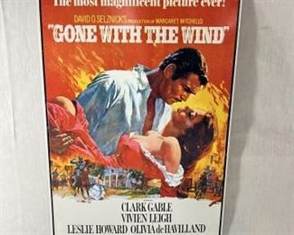 David O. Selznick's Production of Margaret Mitchell's "Gone with the Wind" 1967 Metal Movie Poster