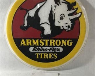 Rhino-Flex Armstrong Tires Round Plastic Advertising Sign