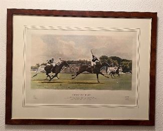 Item 3:  Framed Engraving "Coronation Cup 1987" - 32.5" x 24.75": $245