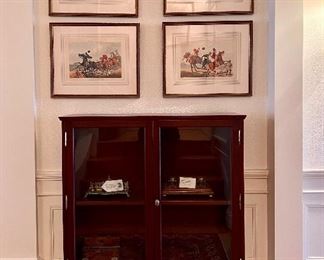 Item 4:  Mahogany Storage Cabinet with 2 Shelves - 39"l x 11"w x 45.5"h:  $325 