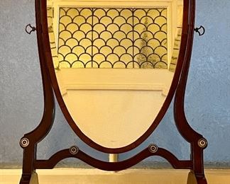 Item 64: Regency Antique Dresser Top Mirror - 16.5" x 22.5": $175