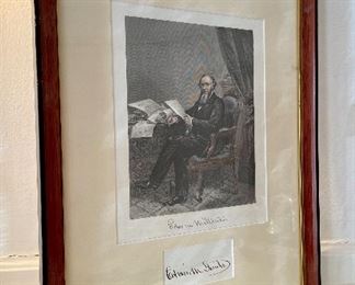 Item 72:  Edwin Stanton Print with Autograph - 11.5" x 15.5": $125