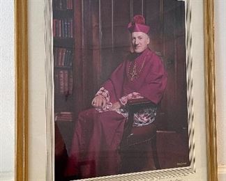 Item 74:  Archbishop of Boston Richard Cardinal Cushing - Signed Photograph (personalized) - 15.5" x 19.75":  $145