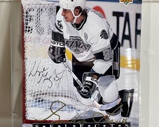 Item 108:  Autographed Wayne Gretzky Card - 10" x 12":  $145