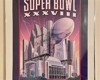 Item 146:  Tom Brady Autographed Super Bowl XXVIII Poster (personalized) - 28.25" x 40.25":  $675
