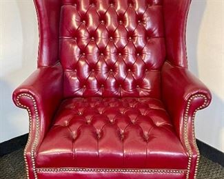 Item 149:  Ethan Allen Club Chair with Tufted Back and Nailhead Trim - 32"l x 20"w x 42"h:  $465