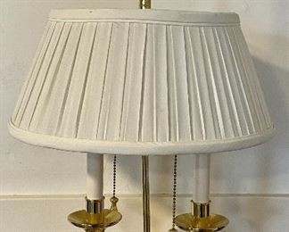 Item 150:  Baldwin  Double Candleabra Brass Lamp - 23":  $75
