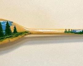Item 155:  Hand Painted Oar (Feather Brand Woodworking Co.) - 41.5": $68