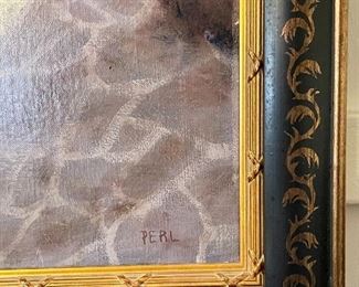 detail - artist signature and close up of wonderful frame!
