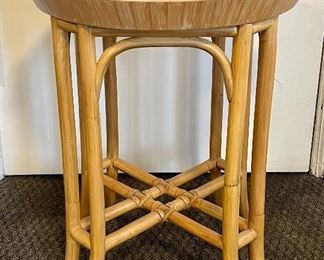 Item 158:  Bamboo Side Table - 21" x 23.5": $65