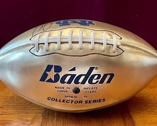 Item 204:  Gold Baden Football signed by Jarious Jackson: $45