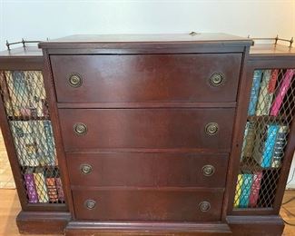Vintage Storage Dresser with Bookshelf