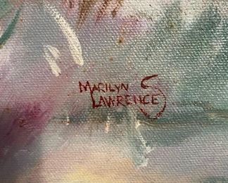 Framed Wall Art, Signed Marilyn Lawrence Painting
