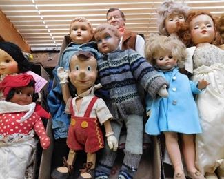 Pinocchio doll male doll lot