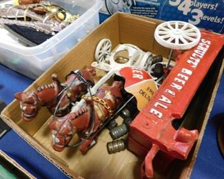 Cast Iron horse drawn Beer wagon