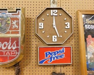 Pepsi Free clock
