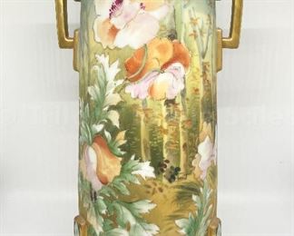 Art nouveau Nipon two-handled vase