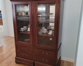 2 piece curio cabinet