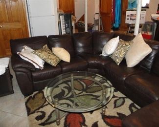 Glass and metal round Coffee Table