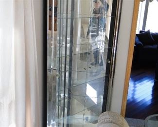 Chrome and glass corner curio MCM $300 each two of these