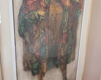 Dean Meeker, artist proof etching - Joseph's Coat