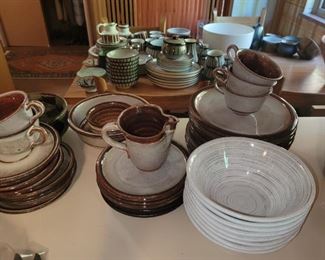 Studio Art Pottery partial dish set