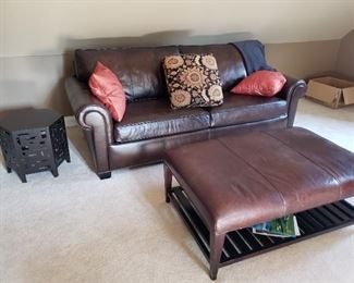 Leather sofa and the Ottoman sold separately