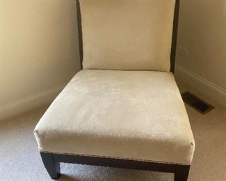 Suede side chair