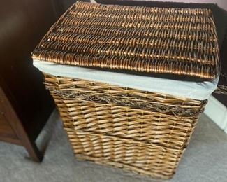 Wicker laundry basket