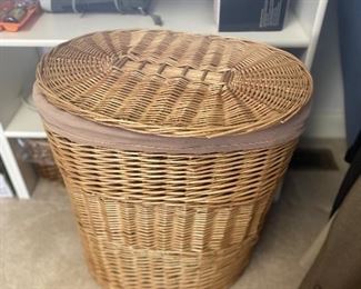 Wicker laundry basket
