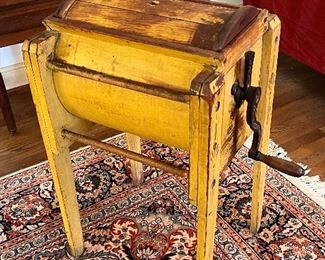 Painted antique washing machine