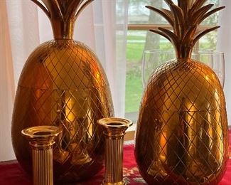 Brass Pineapples and Candlesticks