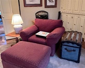 Comfy chair and ottoman