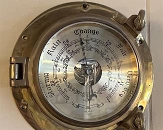 Brass ships barometer