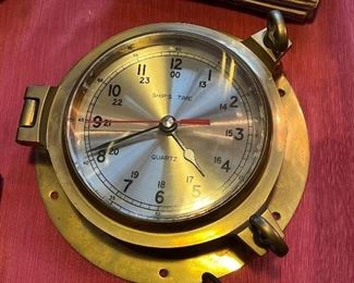 Brass ships clock