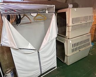 Clothing storage and large dog kennels