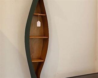 Canoe wall shelves