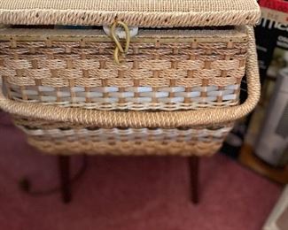 Sewing basket on legs