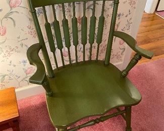 Green wooden chair - 2 of these