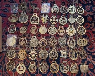 Vintage horse brasses. Many more than what is being shown.