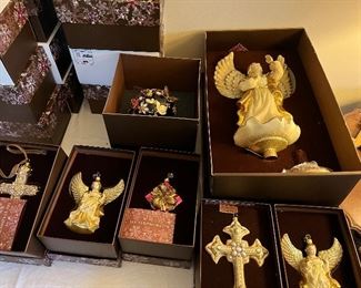 Jay Strongwater tree toppers and ornaments