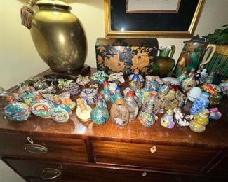 Large collection of snuff bottles