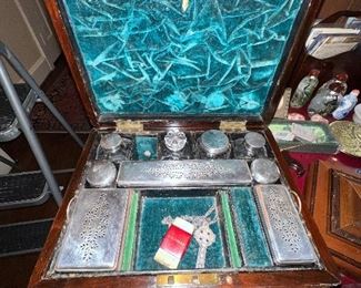Victorian vanity travel case