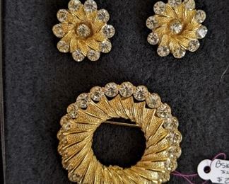 BSK Broach and Earring Set